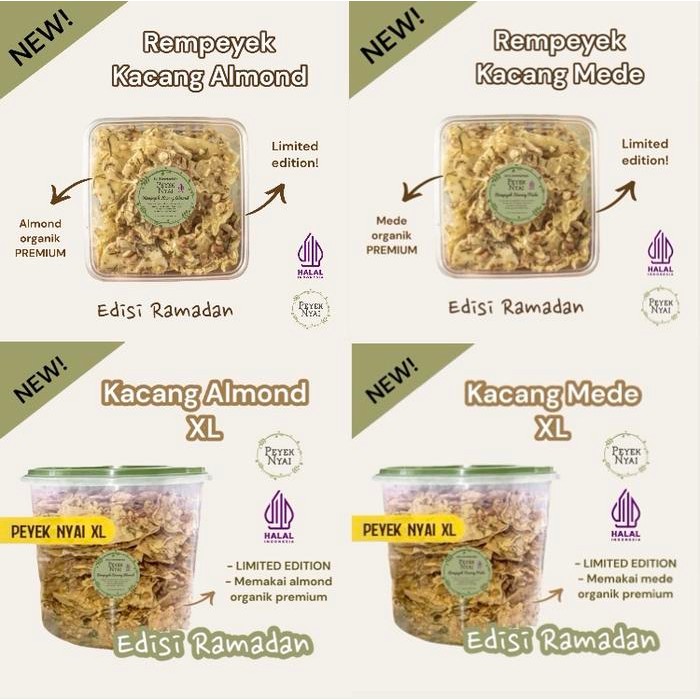 

Rempeyek Peyek Nyai Kacang Mede (Xl) Best Quality Asli 100% Original