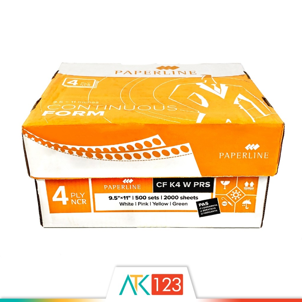 

Continuous Form Paperline 4 Ply Warna 9 1/2 x 11 in (K4 W PRS) WE!!
