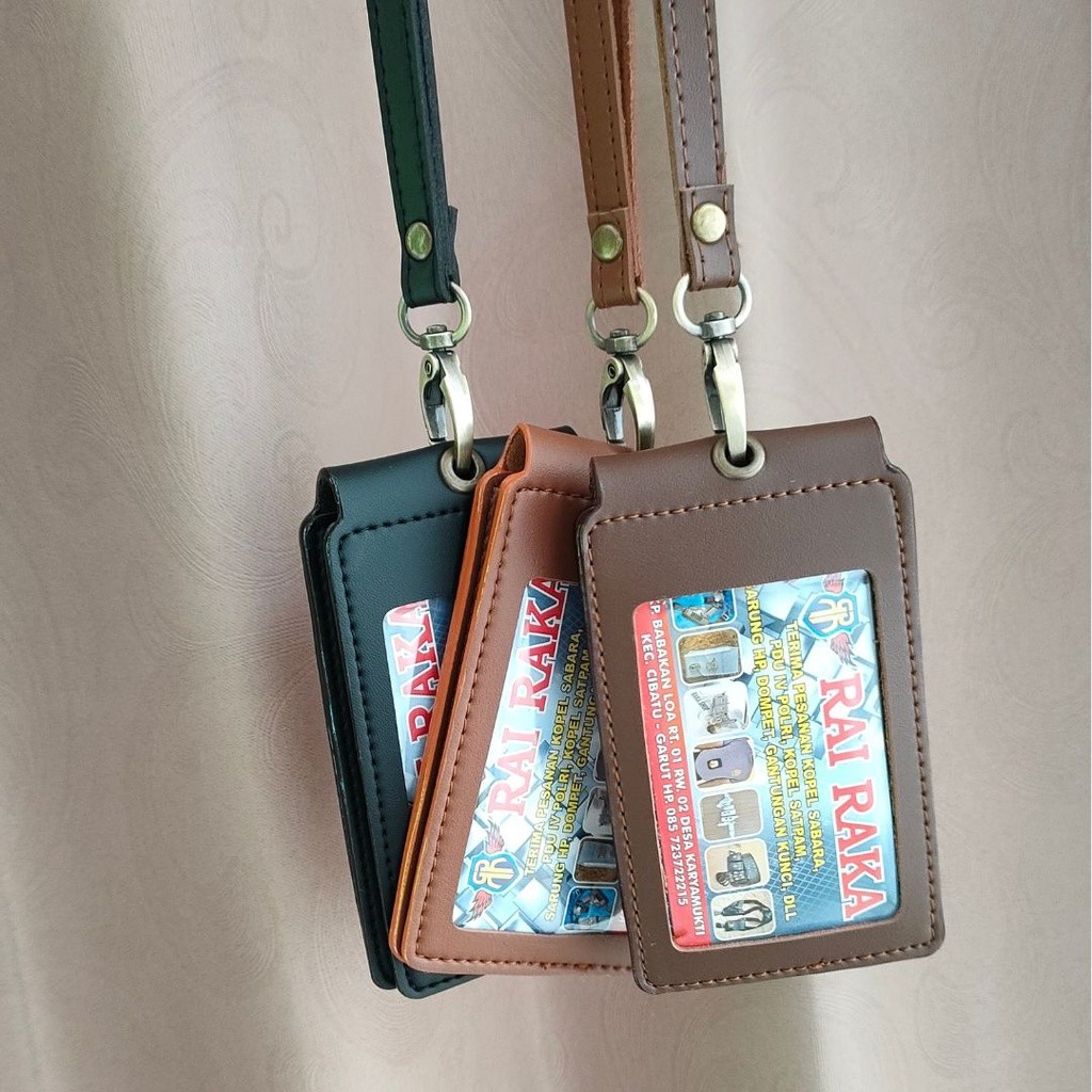 

Id Card name tag kulit Holder Double Flip Magnet Terbaru WE!!!