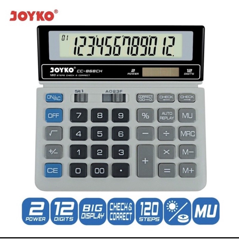 

KALKULATOR JOYKO CC-868CH 12 DIGIT ADA CHECK WE!!