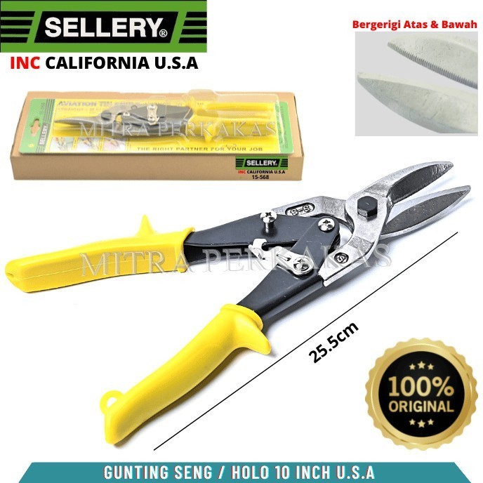 

Gunting Seng Holo Baja Ringan 10" inch / Aviation Snips Sellery WE!!
