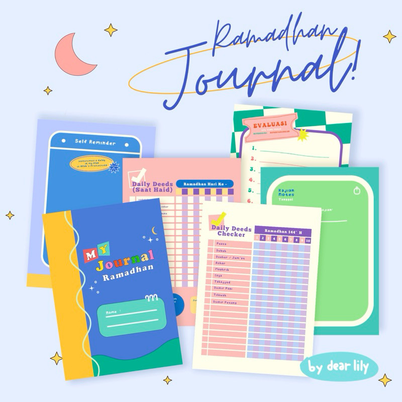 

Dear Lily- Ramadhan Planner 2025 Loose leaf A5 B5 A4 Puasa Planner notebook Agenda Isi Binder WE!!