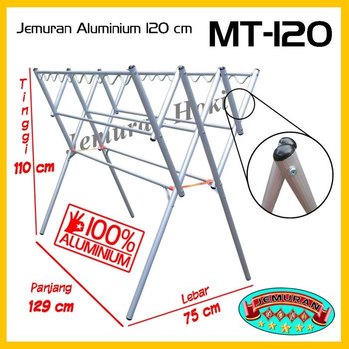 Jemuran Baju Aluminium Hanger 120 Cm Gratisongkir