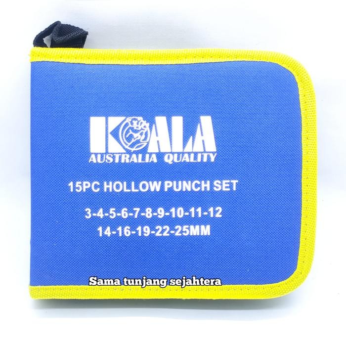 

No Na - Plong Set 15 Pcs (3 - 25 Mm) / Hollow Punch Pembolong Plat