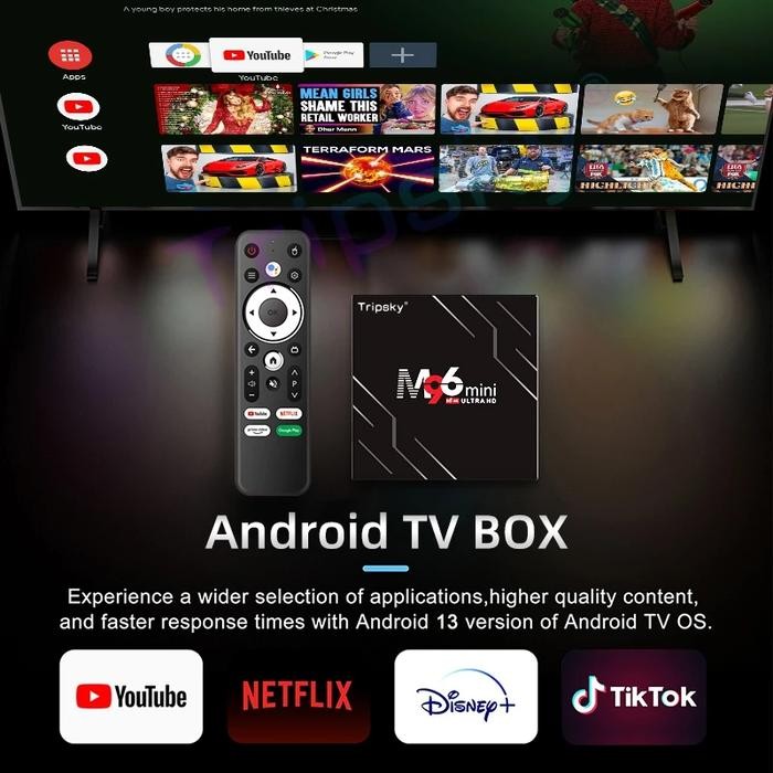 Android TV box Rockchip 3528 M96mini 2G +16G Android 13.0 Smart TV Box
