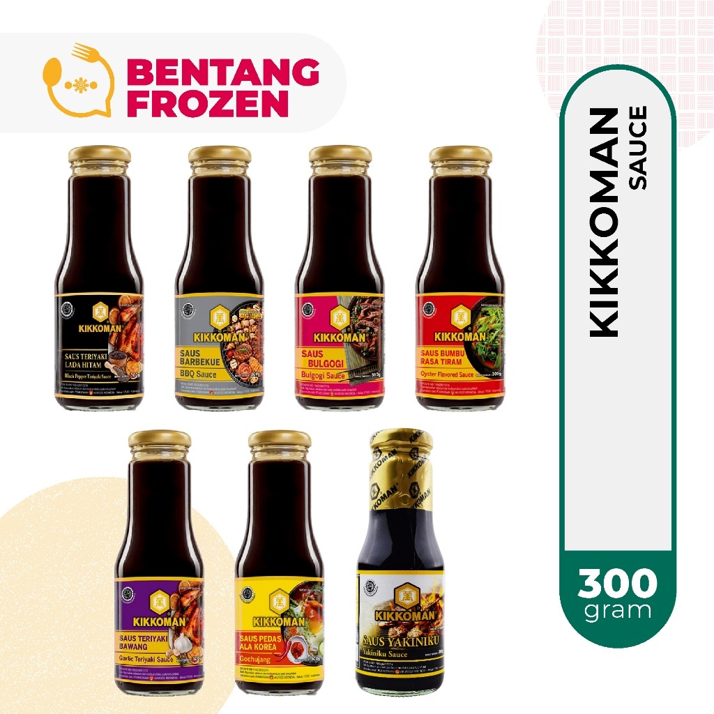 

Kikkoman Saus Bumbu 300gr / Bbq / Lada Hitam/ Bulgogi / Tiram/ Gochujang / Yakiniku / Teriyaki
