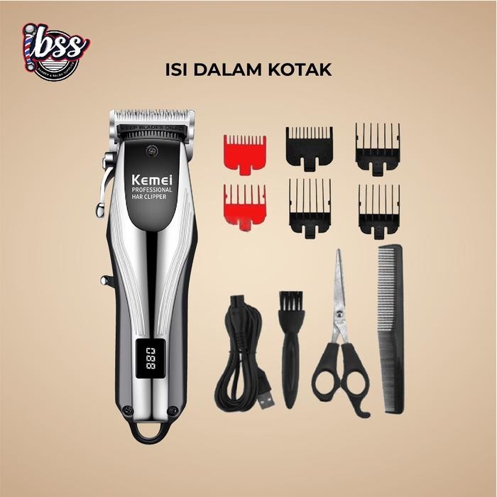 Kemei 2619 Clipper Cordless / Km-2619 Professional Electric Hair Clipper Cordless / Alat Cukur