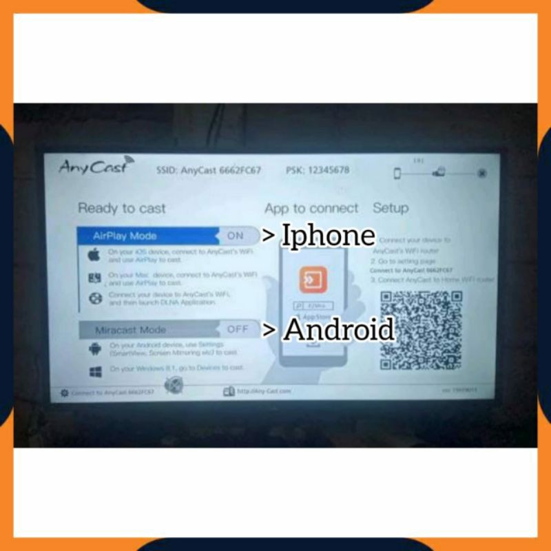 [COD] PAKET LENGKAP ANYCAST DARI HP KE TV TABUNG / DONGLE ANYCASH WIFI / MIRACAST DONGEL RECEIVER TV