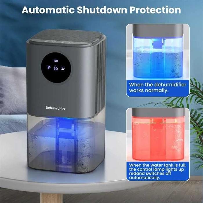 

Smart Dehumidifier Moisture Absorber Low Noise 1.7L Auto Shut - Agola B221