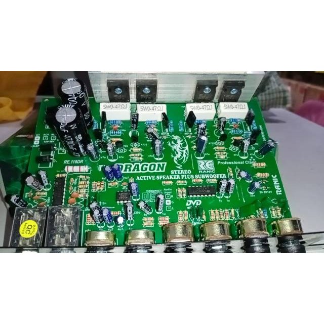 kit aktif speaker dragon mic echo subwooferk