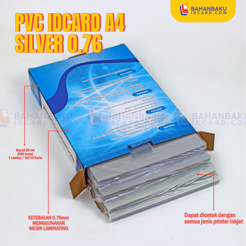 

PVC Id Card Instan Premium / Kertas pvc instan printing inkjet ukuran a4 bahan idcard instan putih