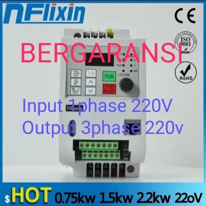INVERTER VARIABLE SPEED DRIVER 4KW - 5,5KW INPUT 1PH 220V OUT 3PH 220V