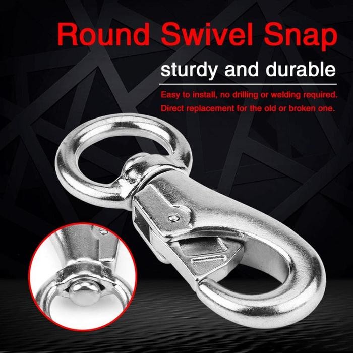 

Terlaris Bull Swivel Eye Bolt Snap Hook 250Kg Hook Besar Kaitan Anjing