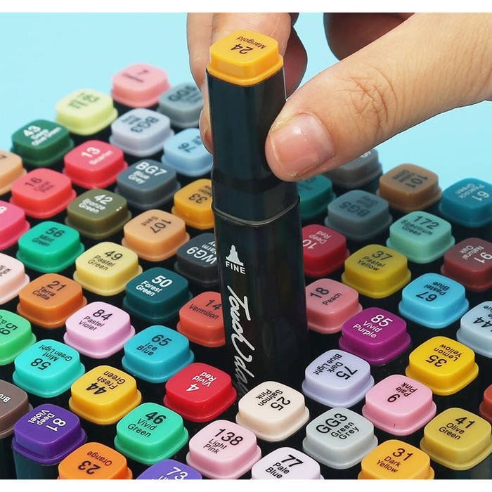 

Big Boss - Touch 204/168/120 Warna Sketsa Spidol Umum General Marker Set Animation Markers