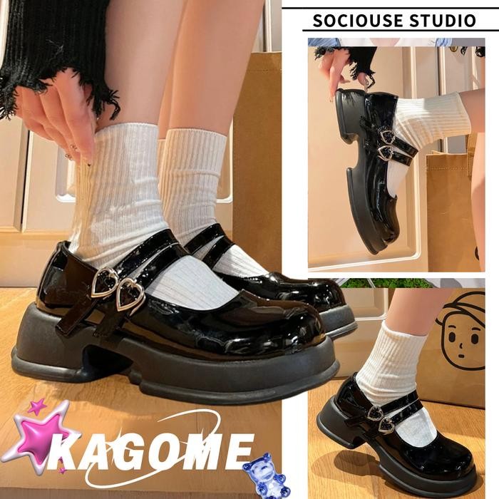 Sepatu Docmart Mary Jane Wanita Korea - Mary Jane Lolita Shoes Gratisongkir