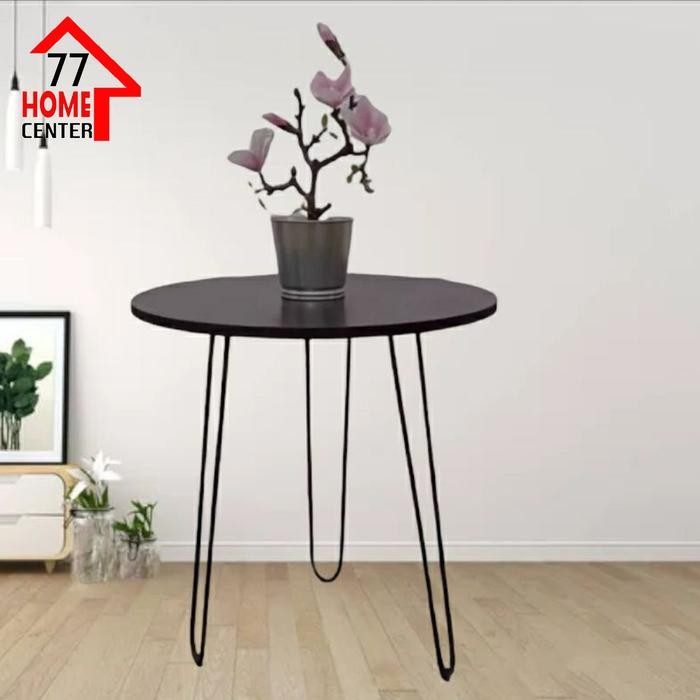 Meja minimalis bulat meja sudut bulat meja kopi kekinian Besi