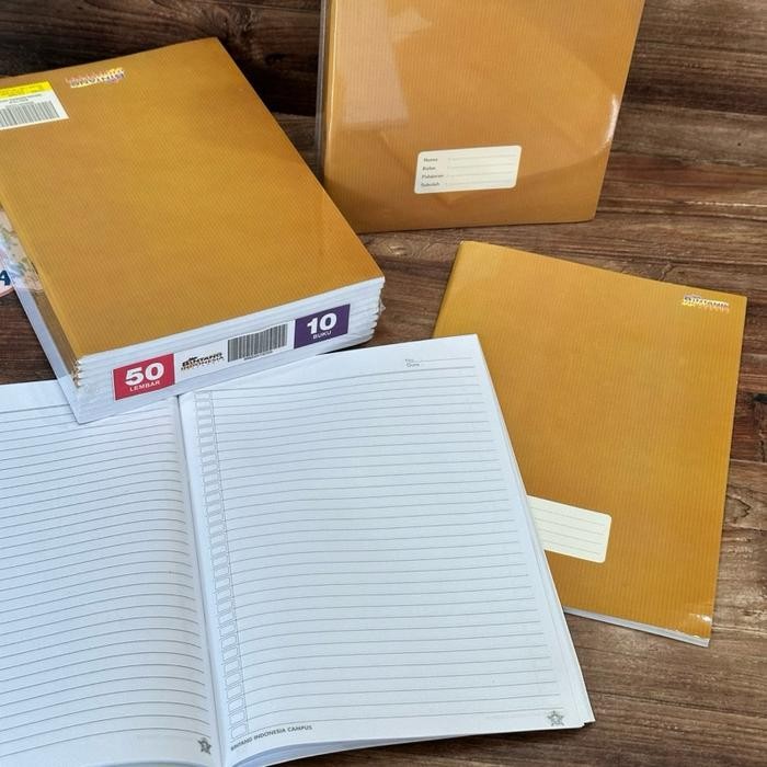 

Big Boss - Buku Tulis Campus Bintang Indonesa Isi 50 Lembar Isi 10 Pcs Caver Sampul Coklat Buku