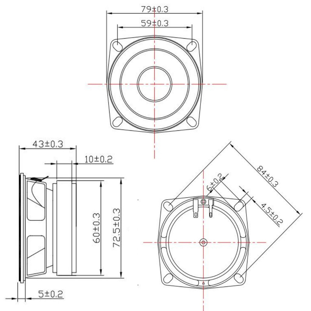 Speaker Woofer 3 inch 4 ohm Fullrange 10W 4 ohm