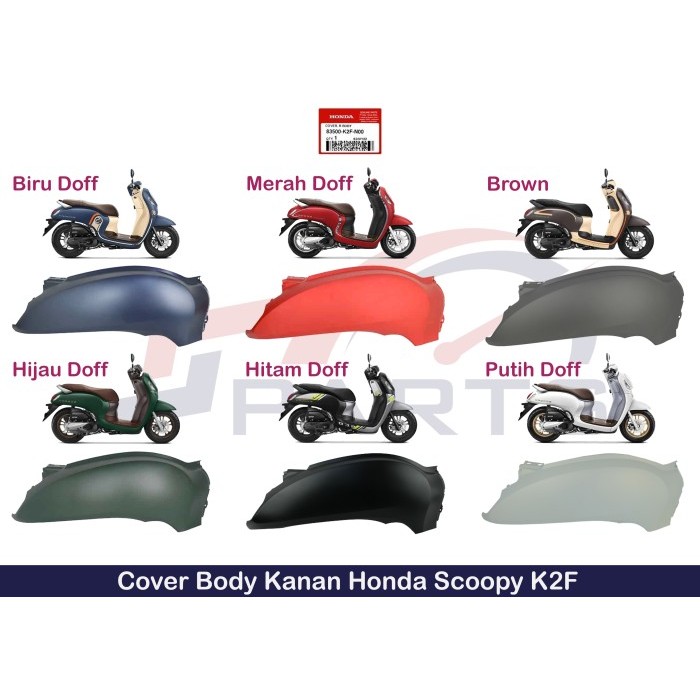 Cover Body Belakang Samping Kanan Scoopy Esp 2021-2023 K2F Original -Gratisongkir