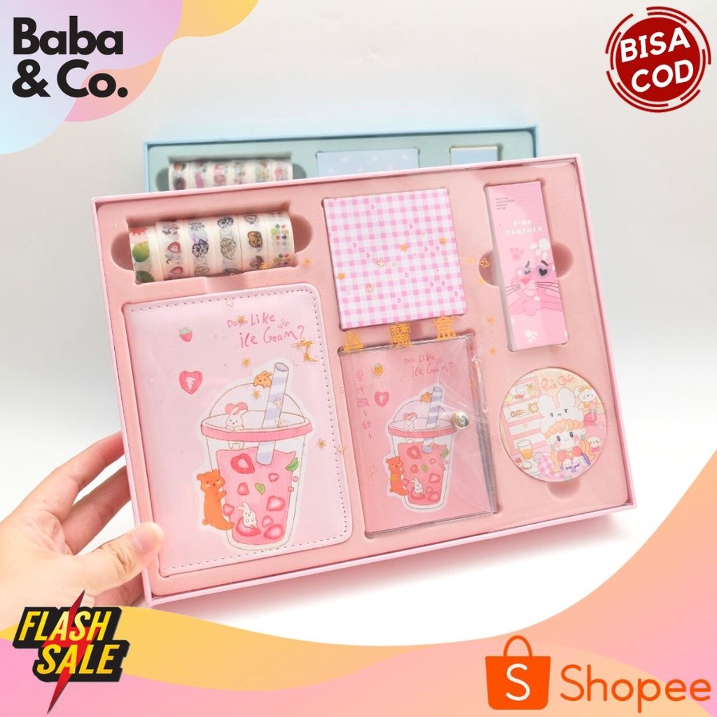 

PAKET JURNAL 7 IN 1 BOBA CUTE PAKET BUKU HARIAN MURAH BUBBLE TEA NOTEBOOK CUTE MURAH UNIK ALAT TULIS