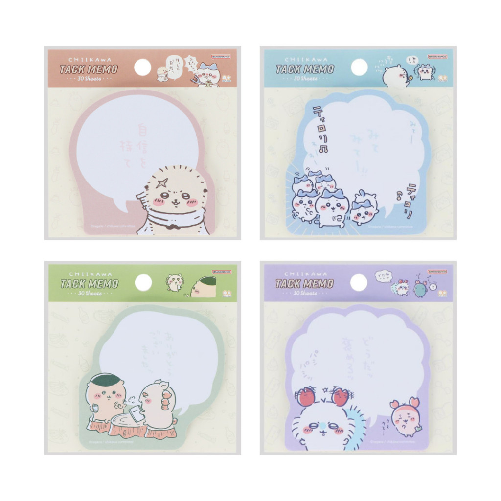

Tack Memo Sticky Note Chiikawa Comic Scene Rakko Hachiware Kurimanju Shisa Momonga Memo Tempel