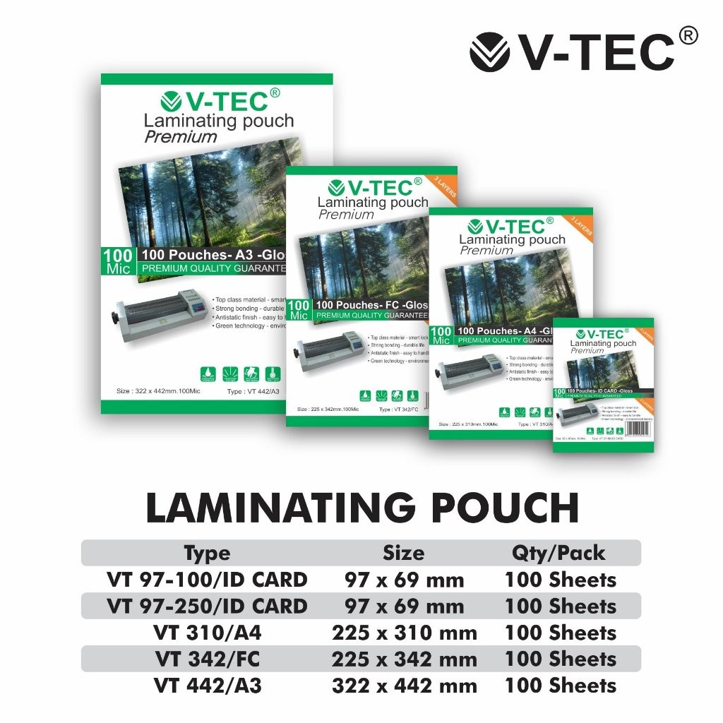 

V-TEC PLASTIK LAMINATING VT-342 FOLIO
