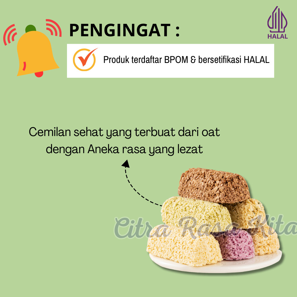 

Olivoliv Snack Halal Naraya Oat Choco Seral Granola Oat Rasa Original Chocolate 380Gr & 400Gr
