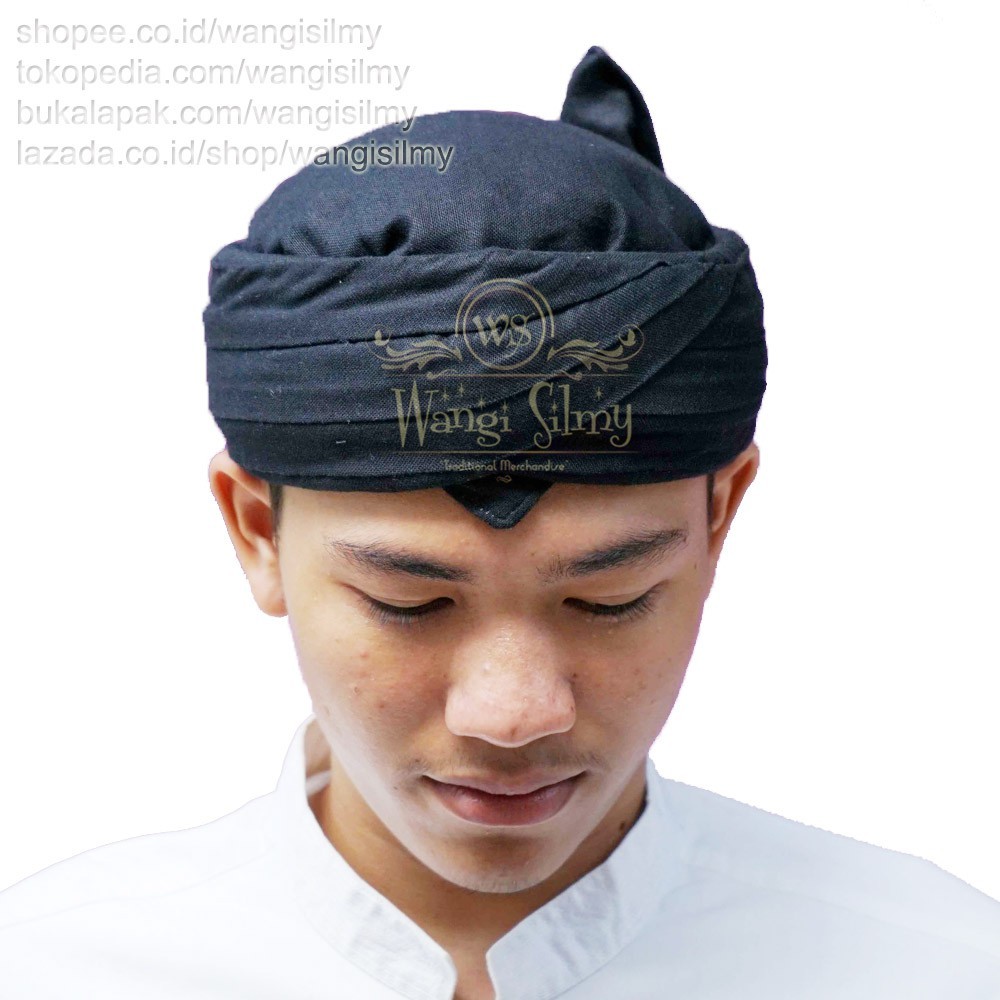 Blangkon Iket Bendo Udeng Topi Tradisional Khas Adat Sunda Candra Sumirat Jaya Prakosa JDw1