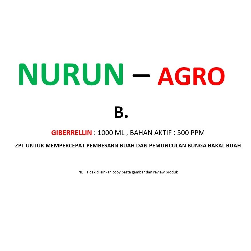 Flowersbloom Hormon Tanaman Zpt Giberelin 1000Ppm Untuk Bunga Dan Buah 1000Ml