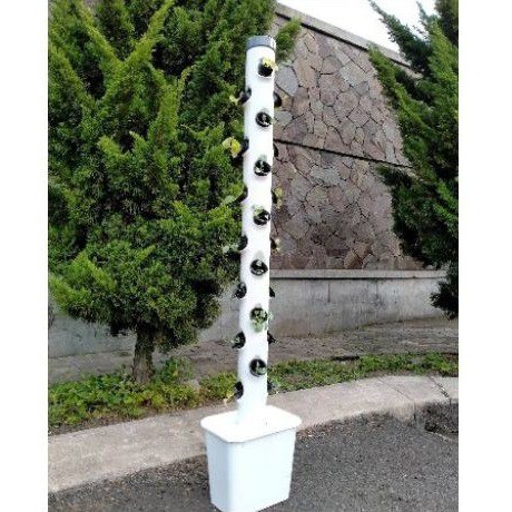 Flowersbloom Tower Hidroponik Vertikal Hidroponik Pipa 4Inch 30 Lubang