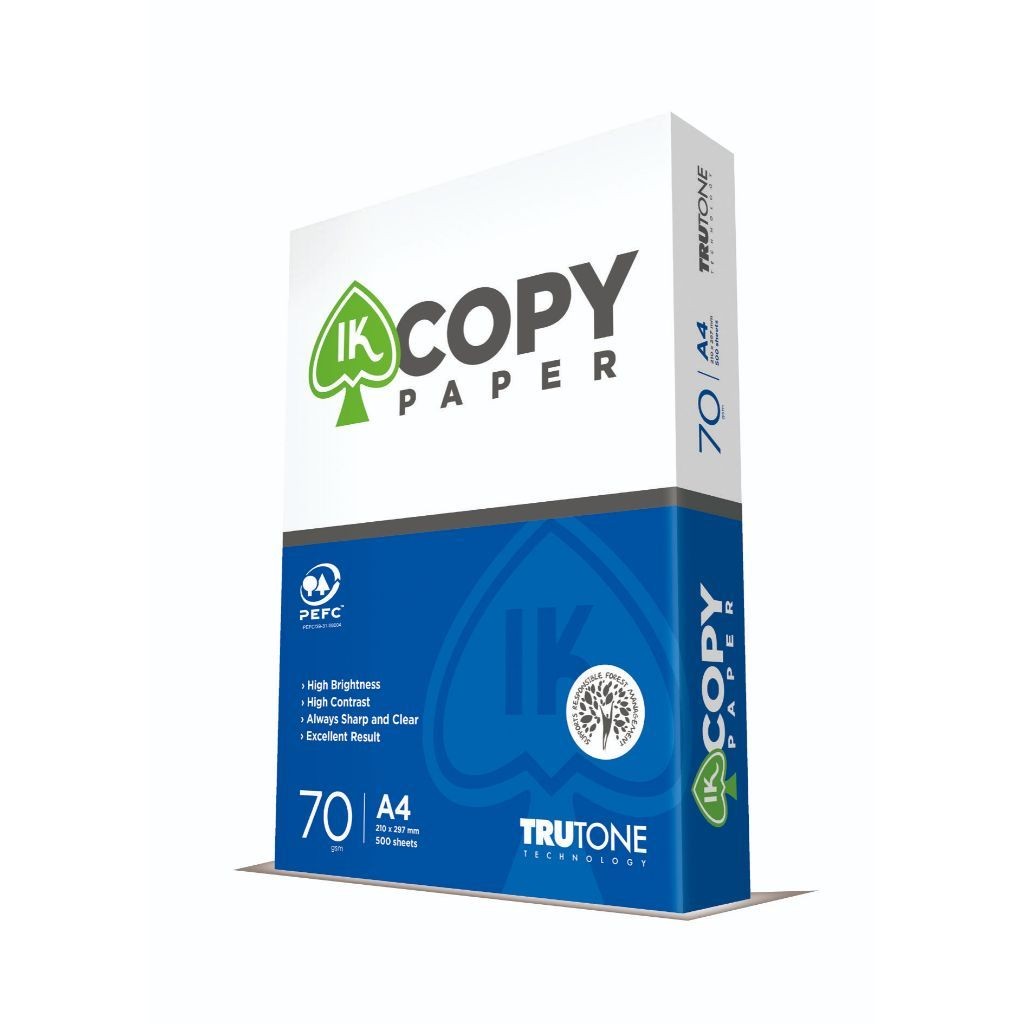 

Kertas HVS IK Copypaper A4 70 Gsm / HVS IK Copypaper A4 70 Gsm / Kertas Print Kantor HVS Putih IK