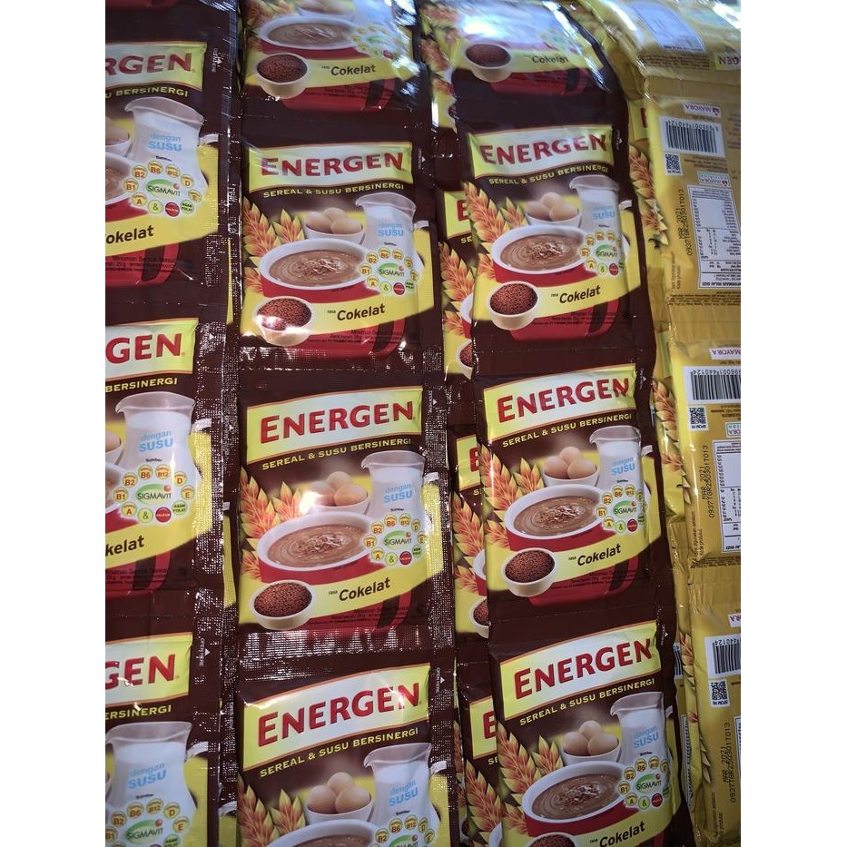 

JTTOP" ENERGEN SEREAL COKLAT KEMASAN RENCENG ISI 10 SACHET.