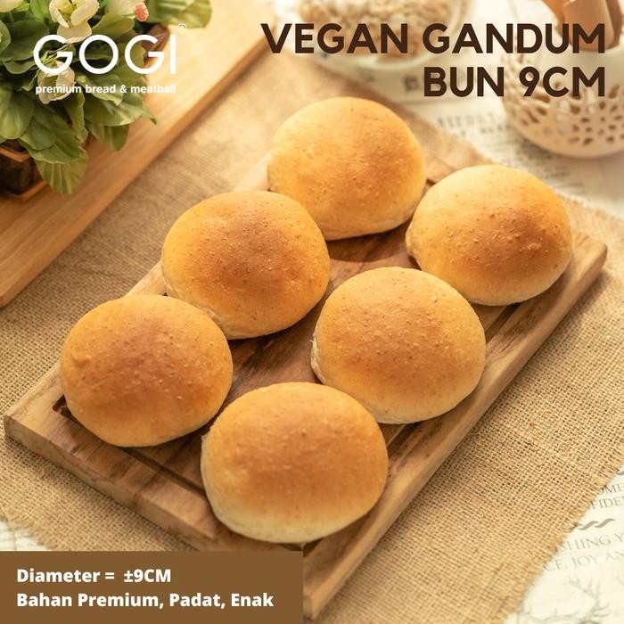 

JTTOP" ROTI BUN BURGER GANDUM WHOLEMEAL VEGAN BUN GANDUM WHOLE WHEAT 6 PCS