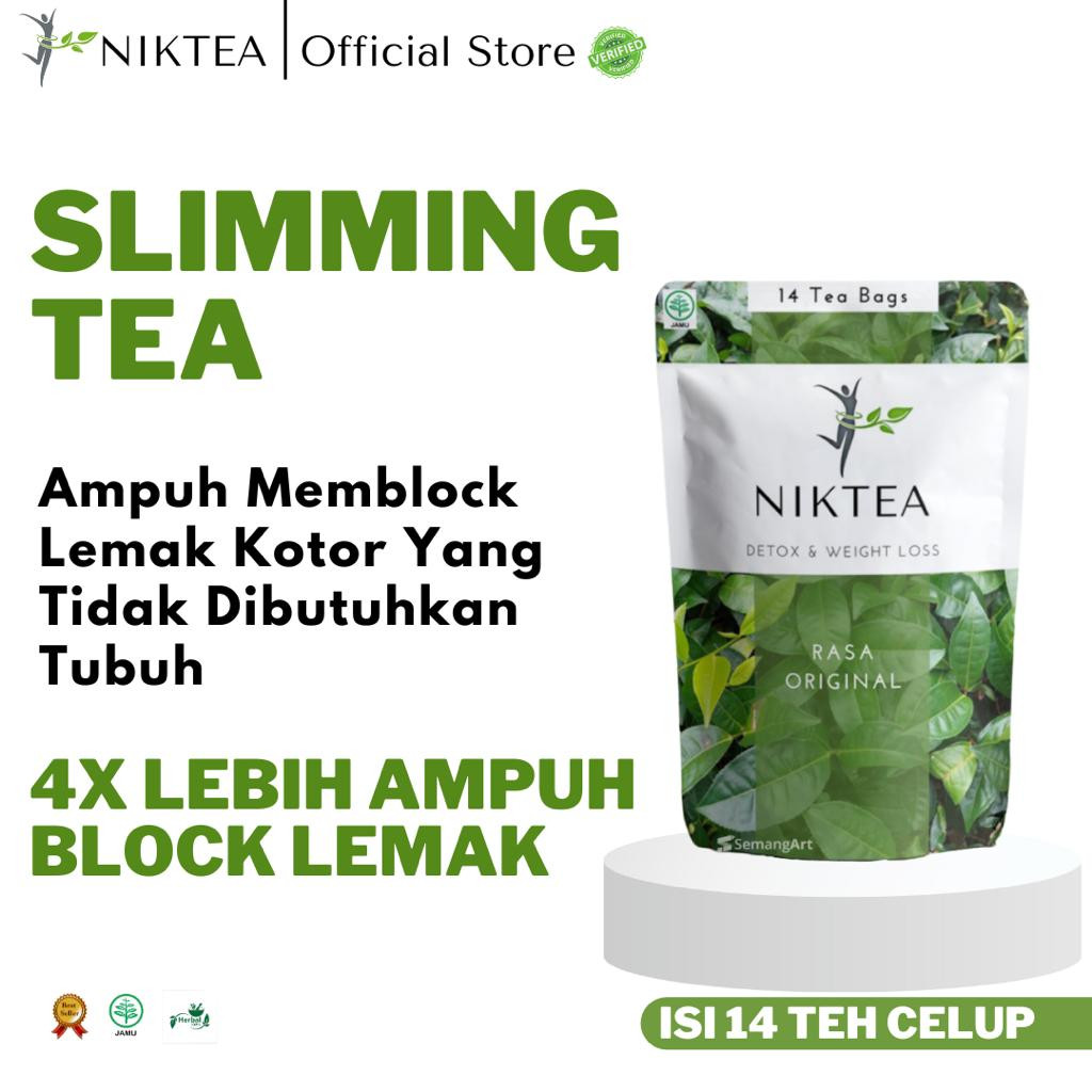 

14 TEH CELUP NIKTEA Teh Diet Peluntur Lemak & Penurun Berat Badan Herbal Alami Ampuh Obat Diet