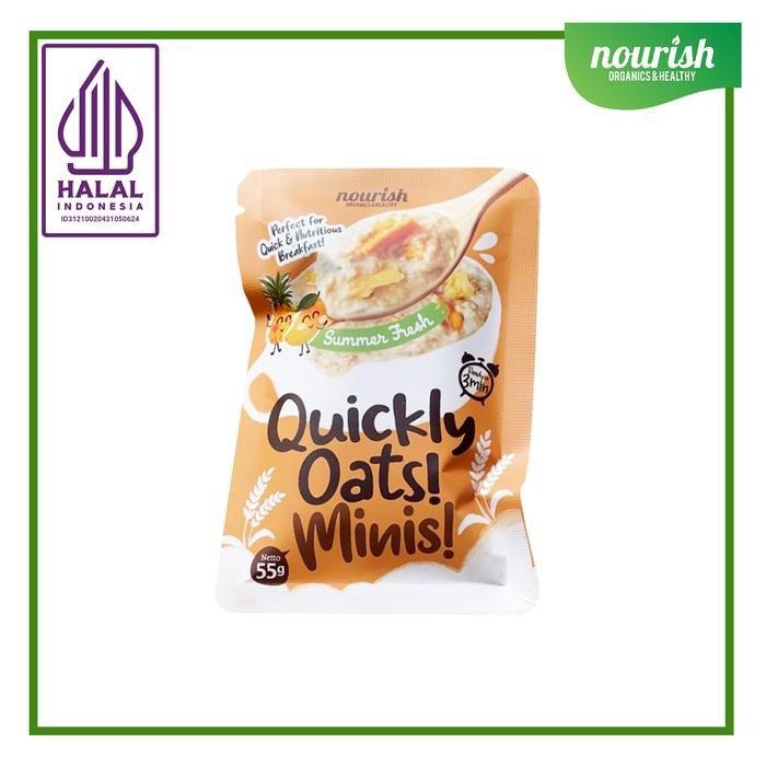 

JTTOP" QUICKLY OATS! MINIS! INSTANT OATMEAL SUMMER FRESH SACHET 55GR