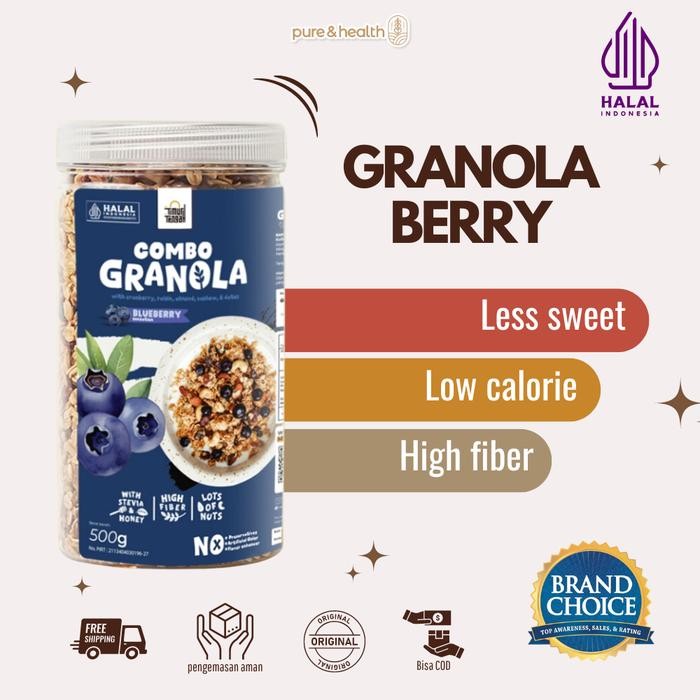 

JTTOP" GRAINNOLA BERRY 500GR - GRANOLA TIMUR TENGAH OATMEAL WITH BERRY AND NUTS