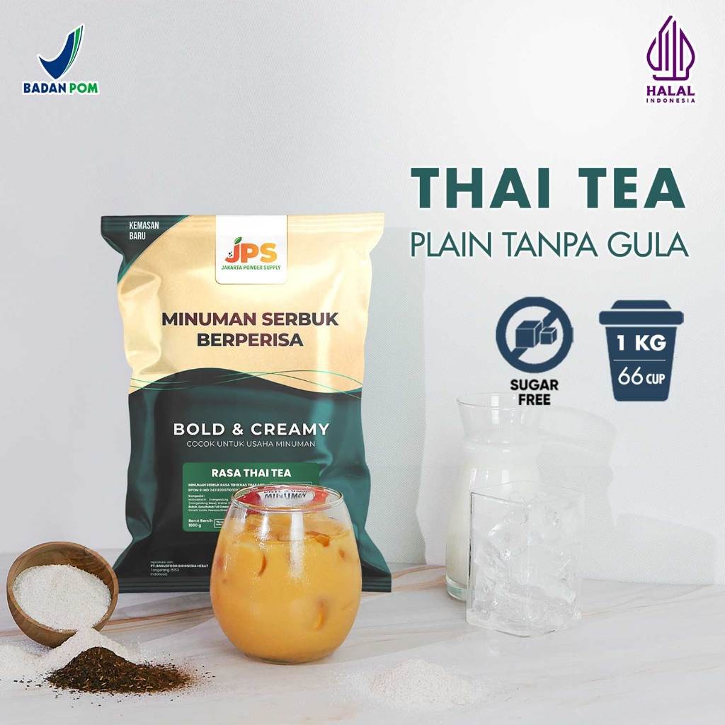 

Powder Drink JPS Bubuk Minuman Rasa THAI TEA PLAIN 1Kg