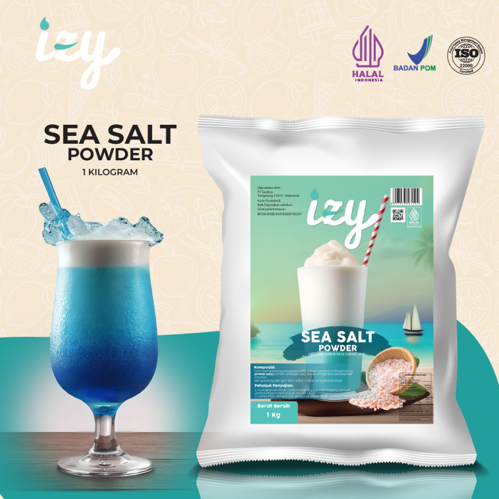 

Izy Premix Powder Sea Salt - Bubuk Minuman Topping Garam Laut