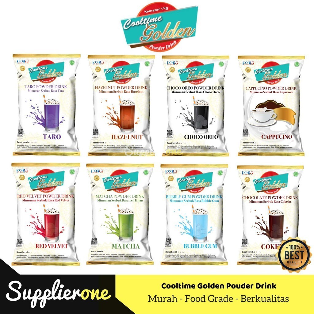 

Cooltime Golden Powder Drink 1kg / Cooltime Bubuk Minuman / Bubuk Minuman / Serbuk Minuman Berbagai