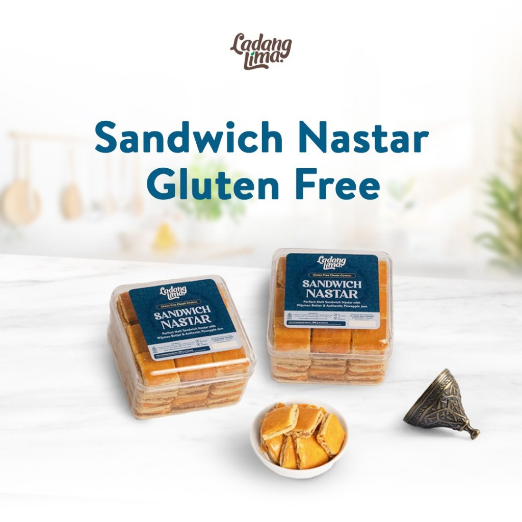 

SANDWICH NASTAR GLUTEN FREE - COOKIES NASTAR LADANG LIMA 100% ORIGINAL