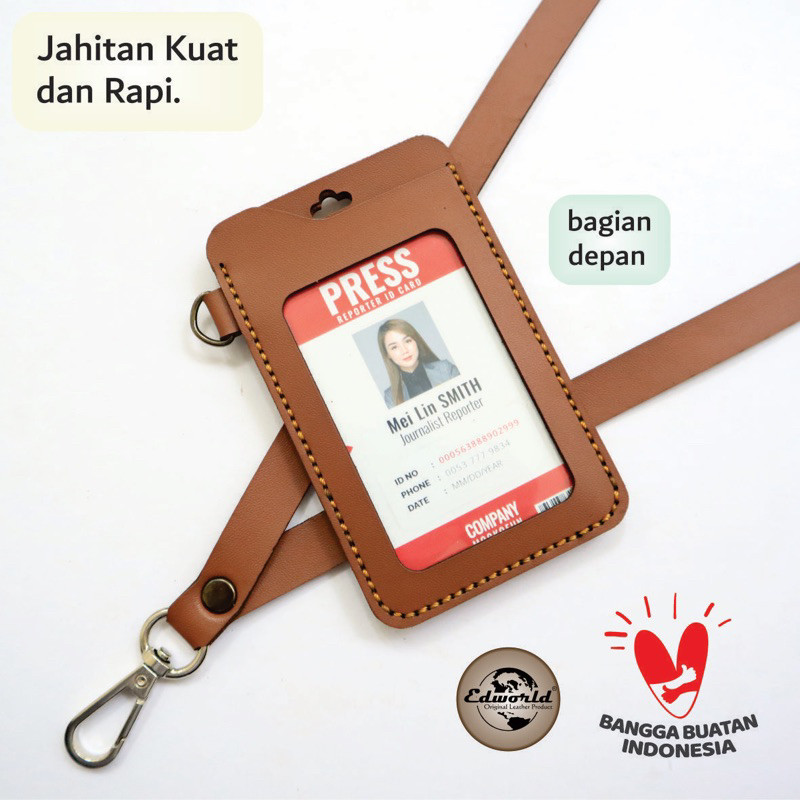 

ID Card Holder / Nametag Kulit PU Polos