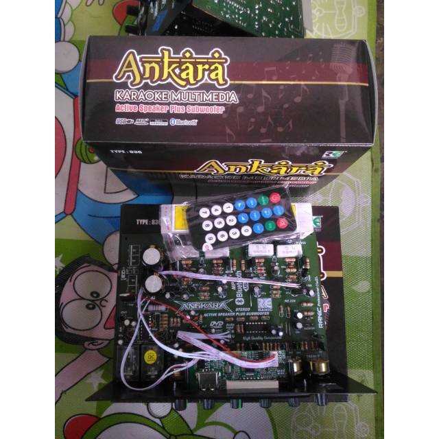 Kit aktif speaker echo mic usb bluetooth stereo karaoke ( 836 )