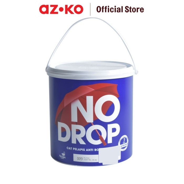 Azko No Drop 4 Kg Cat Dinding Waterproof - Putih Paint Waterproof Cat Tembok Perlengkapan Tukang