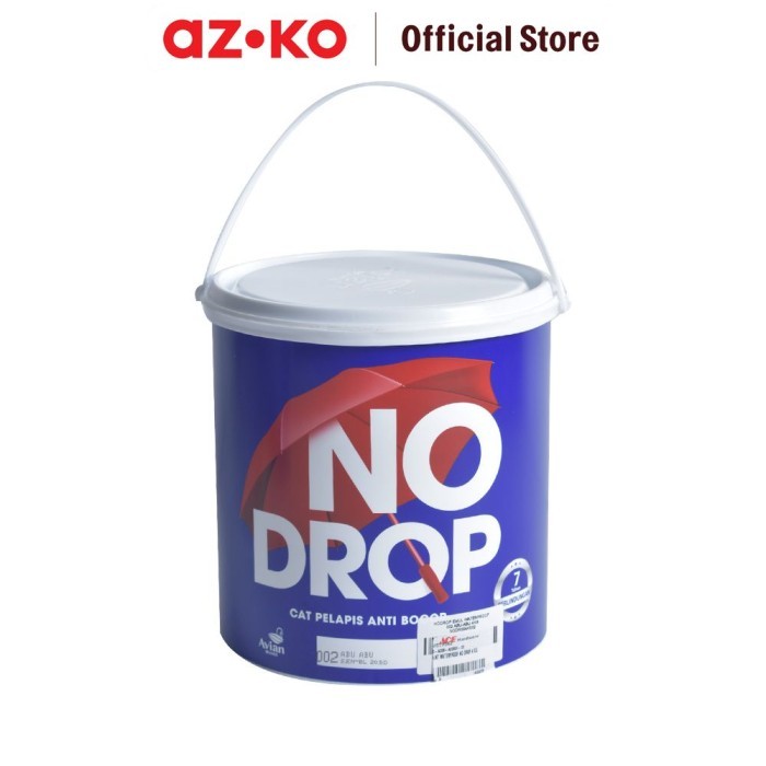 Azko No Drop 4 Kg Cat Dinding Waterproof - Abu-Abu Paint Waterproof Cat Tembok Perlengkapan Tukang