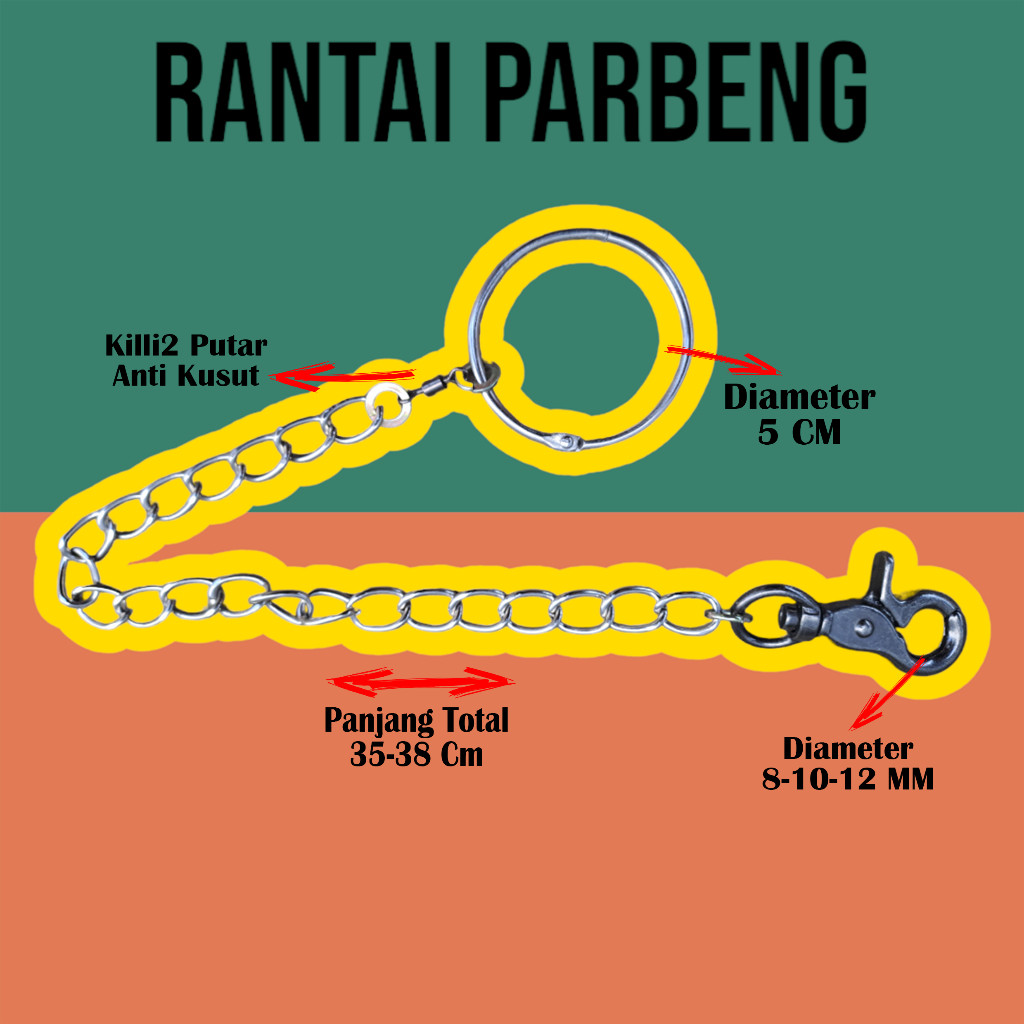 Rantai burung Kakatua Jambul Kuning Rantai Afgrey Rantai Kakatua Moluccan Rantai Kakatua Lesser