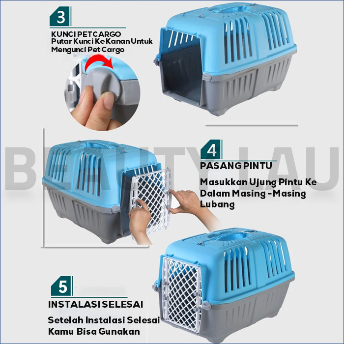 Pet Cargo Kucing Jumbo XL Pet Carrier Cat Kargo Kucing Box Kucing Travel Carrier Kucing PetCargo