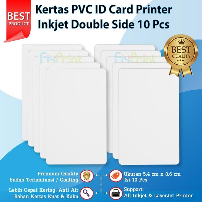 

Kertas PVC ID Card Inkjet 1 Box, Kertas PVC Instant 5.4 X 8.6cm 230pcs
