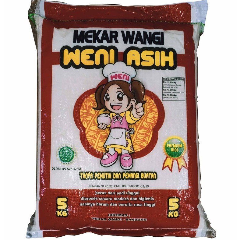 

Beras Wangi Weni Asih Pandanwangi 5 Kg