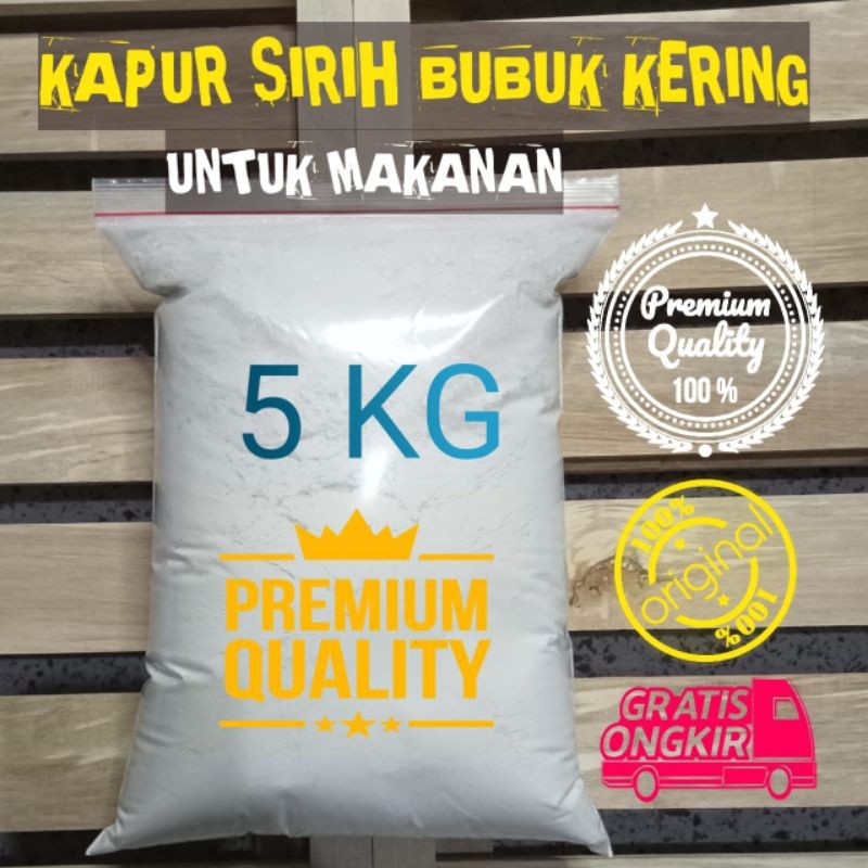 

( 5 Kg ) Kapur Sirih Food Grade Untuk Makanan / Kapur Sirih Gamping / Kapur