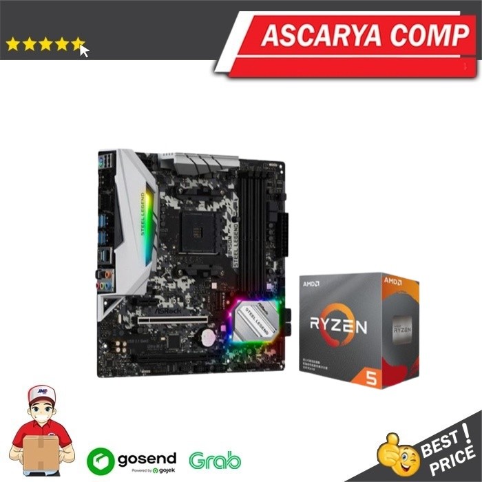 MD (BUNDLE) ASROCK B450M STEEL LEGEND + AMD RYZEN 5 5600G